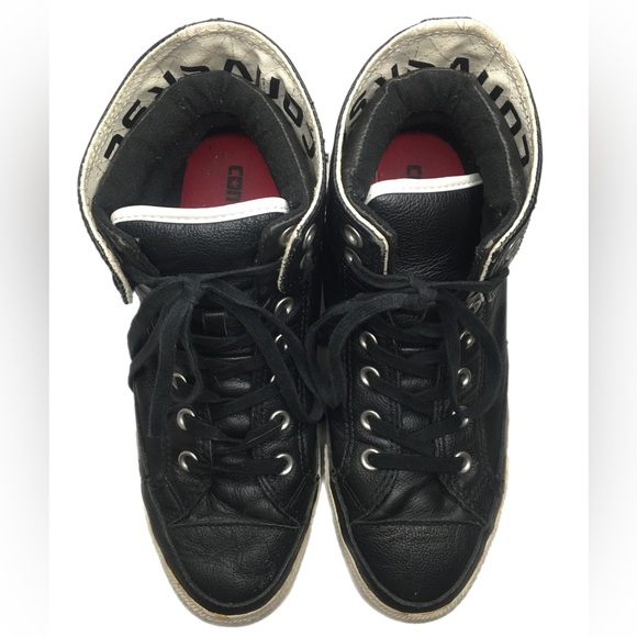 Rare leather Converse two fold high tops. Mens 6/Womens 8 - Picture 5 of 13